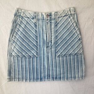 AG Adriano Goldschmied Lana Jeans mini skirt striped size 26
